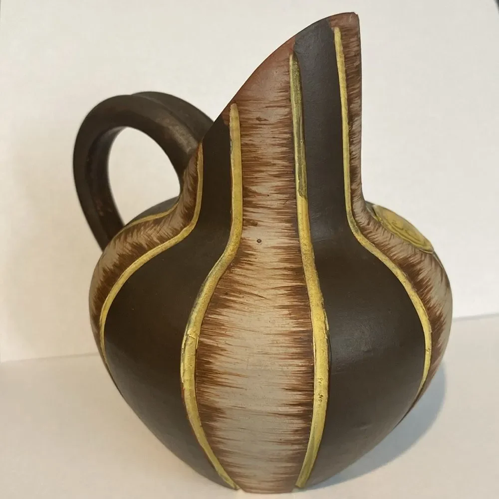 Eiwa Vase 5” Tall Hand Painted German Decorative Vintage Piece